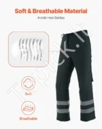 A Klasės Pjovimo Apsaugos Kelnės , 105 cm Ilgis, M Dydis, 8 Sluoksniai, 420D Nailonas - Image 5