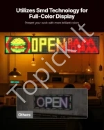 Siaura Programuojama LED Lenta 99×19 cm, P10 Pixeliai, Pilnai Spalvota Reklama su Bluetooth ir GIF, Lauko Sąlygoms - Image 2