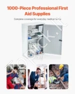 Sieninė Pirmosios Pagalbos Dėžė , 46 x 30 x 14 cm, Metalinė Spintelė, 1000 Dalių Komplektas - Image 2
