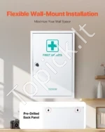 Sieninė Pirmosios Pagalbos Dėžė , 46 x 30 x 14 cm, Metalinė Spintelė, 1000 Dalių Komplektas - Image 5