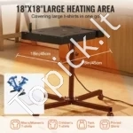 Šilkografijos Džiovintuvas (Flash Dryer) 45 x 45 cm, 3000 W, Reguliuojamas Aukštis, 360° Pasukimas - Image 2