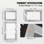 Šilkografijos Rėmelių Komplektas 3 Vnt., Aliuminis, 110 Akių - Image 5