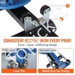 Šilkografijos Staklės (Presas) 1 Spalva ir 1 Spausdinimo Stotis, 54 x 45 cm Padėklas, 360° Sukimas - Image 2