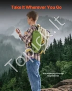 Šiltas Kelioninis Flisinis Pledas Iškyloms, 208 x 140 cm, 330 GSM Tankis, Žalia-Pilka Spalva, Atsparus Vandeniui - Image 5