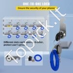 Skaidri Akrilinė Spintelė Telefonams Su 10 Skyrių, 53 x 18 x 21,5 cm, Su Užraktais Ir Rakteliais - Image 2