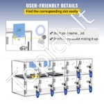 Skaidri Akrilinė Spintelė Telefonams Su 10 Skyrių, 53 x 18 x 21,5 cm, Su Užraktais Ir Rakteliais - Image 5