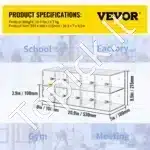 Skaidri Akrilinė Spintelė Telefonams Su 10 Skyrių, 53 x 18 x 21,5 cm, Su Užraktais Ir Rakteliais - Image 6