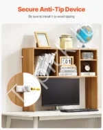 Stalas-Lentyna, medžio spalvos, 1 Aukšto, 94 x 24 x 73 cm. Kompiuterio/Biuro Stalo Organizatorius - Image 6