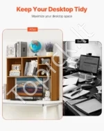 Stalas-Lentyna, medžio spalvos, 1 Aukšto, 94 x 24 x 73 cm. Kompiuterio/Biuro Stalo Organizatorius - Image 2