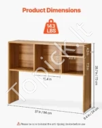 Stalas-Lentyna, medžio spalvos, 1 Aukšto, 94 x 24 x 73 cm. Kompiuterio/Biuro Stalo Organizatorius - Image 3