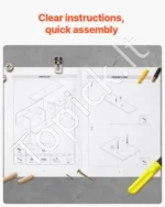 Stalas-Lentyna, medžio spalvos, 1 Aukšto, 94 x 24 x 73 cm. Kompiuterio/Biuro Stalo Organizatorius - Image 5