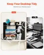 Stalas/lentyna Monitoriaus Stovas. juoda, 2 Aukštų, 94,5 x 24,1 x 73,4 cm - Image 2