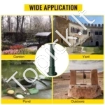 Stilingas Rankinio Vandens Siurblio Stovas, Ketaus, Žalias, 228.6 x 228.6 x 660 mm - Image 7