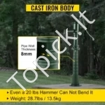 Stilingas Rankinio Vandens Siurblio Stovas, Ketaus, Žalias, 228.6 x 228.6 x 660 mm - Image 3