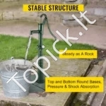 Stilingas Rankinio Vandens Siurblio Stovas, Ketaus, Žalias, 228.6 x 228.6 x 660 mm - Image 6