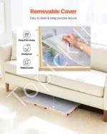 Sukama Puzlės Lenta (Stovas) 1000 Detalių, Su 5 Stalčiais ir Dangčiu, Pušies Mediena - Image 5