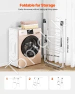 Sulankstoma 2 aukštų drabužių džiovyklė (138,5 x 60 x 100 cm) - Image 6