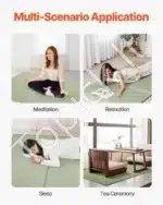 Sulankstoma Japoniška Tatamio Grindų Danga/Gultas iš Nendrių Žolės. 211 x 140 x 1.3 cm, Natūrali Spalva - Image 7