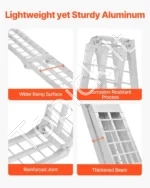 Sulankstoma Pakrovimo Rampa Keturračiams/Motociklams, 3050 mm x 295 mm, 272 kg, Aliuminis - Image 3