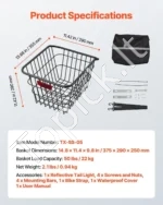 Sulankstomas Dviračio Galinis Krepšys su Apsauginiu Uždangalu - Image 6