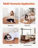 Sulankstomas Japoniškas Tatamio Kilimėlis/Čiužinys Iš Natūralaus Ratano. 203 x 99 x 1.3 cm, Vienvietis, Natūralios Spalvos - Image 7