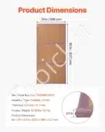 Sulankstomas Japoniškas Tatamio Kilimėlis/Čiužinys Iš Natūralaus Ratano. 203 x 99 x 1.3 cm, Vienvietis, Natūralios Spalvos - Image 2