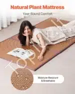 Sulankstomas Japoniškas Tatamio Kilimėlis/Čiužinys Iš Natūralaus Ratano. 203 x 99 x 1.3 cm, Vienvietis, Natūralios Spalvos - Image 4