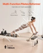 Sulankstomas Pilates Reformeris, Aliuminio/Plieno Rėmas, 208 x 56 x 72,5 cm (Išskleistas), Iki 181,44 kg - Image 6