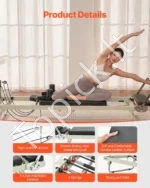 Sulankstomas Pilates Reformeris (Pilateso Mašina) Iš Plieno, 252 x 62 x 77 cm, Iki 181,44 kg - Image 5