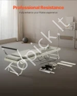 Sulankstomas Pilates Reformeris (Pilateso Mašina) Metalinis, 208 x 56 cm (Išskleistas), Iki 181,44 kg - Image 3