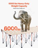 Sulankstomas darbo stalo rėmas 2464×1264×733 mm, 2724 kg galia, metalas, su krepšiu - Image 2