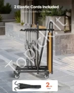Sunkios Apkrovos Sulankstomų Stalo ir Kėdžių Vežimėlis 1150x810x1205 mm, Iki 5 stalų ir 14 kėdžių, Juodas Plienas - Image 6