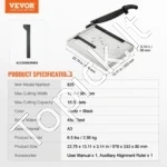 Svertinė Popieriaus Giljotina A3/A4, 16 Lapų, 381 mm Pjovimo Ilgis - Image 6