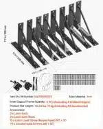 T formos Kampinių Vartų Rėmo Sutvirtinimo Rinkiniai Nuo Nusileidimo| 2 VNT. Komplektas (305 x 195 x 38 mm) - Image 7