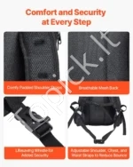 Taktinė Hidratacinė Kuprinė su 3L TPU Gertuve, 600D Oxford Audinys - Image 4