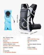 Taktinė Hidratacinė Kuprinė su 3L TPU Gertuve, 600D Oxford Audinys - Image 5