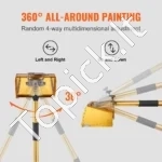 Teleskopinė Rankena Tinkavimo Apdailos Dėžei, Ištraukiama nuo 102 cm iki 161,8 cm, Reguliuojama, Aliuminio Lydinys - Image 6