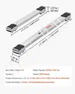 Teleskopinis Kilnojamas Pagrindas Baldams / Buitinei Technikai (2 vnt. rinkinys) - Image 7