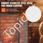 Trijų Dalių Židinio Apsauga nuo Žiežirbų, Sulankstoma, Geležinė, Plotis 121,9 cm - Image 4