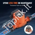 Trijų Greičių Cirkuliacinis Šildymo Siurblys 92W, 60 L/min, Maks. Kėlimas 6 m, 1-1/2 colio Jungtis, Ketaus - Image 2