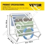 Trikampė Rankšluosčių Džiovykla Iki 8 Rankšluosčių,138 x 138 x 140 cm - Image 6