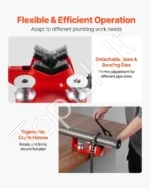 Tvirtas Trikojis Grandininis Spaustuvas (3,2 mm - 127 mm), Plieninis, Su Lenktuvais ir Įrankių Dėklu - Image 4