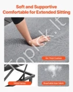 U Formos Sofa Lova Transformeris 6 Vietų, 287x145x91 cm, Išskleidžiama, su Dviem Patalynės Dėžėmis, Pilkas Linas - Image 5