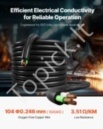 Ultra Ilgas 30,48 m Varinis Pramoninis Kabelis 10 AWG (6,0 mm²), 600 V, CPE Guma - Image 2