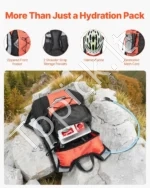 Ultralengva Hidratacinė Bėgimo Kuprinė (8L), 2L TPU Gertuvė, Ryškiai Oranžinė Spalva - Image 3
