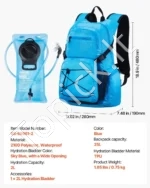 Ultralengva Hidratacinė Kuprinė (25L) su 2L TPU Gertuve, 48 x 28 x 19 cm - Image 6