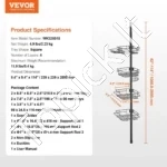 Universali Dušo Lentyna Kampinė, Reguliuojamas Aukštis Nuo 107 cm Iki 290 cm - Image 6
