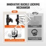 Universali Dušo Lentyna Kampinė, Reguliuojamas Aukštis Nuo 107 cm Iki 290 cm - Image 2