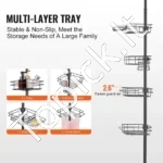 Universali Dušo Lentyna Kampinė, Reguliuojamas Aukštis Nuo 107 cm Iki 290 cm - Image 3