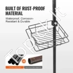 Universali Dušo Lentyna Kampinė, Reguliuojamas Aukštis Nuo 107 cm Iki 290 cm - Image 4